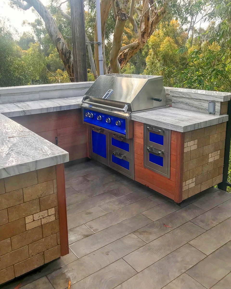 custom grill patio design